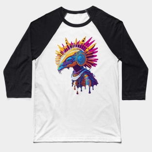 Alien Bird - Ancient Alien with Helmet with Spikes. Baseball T-Shirt